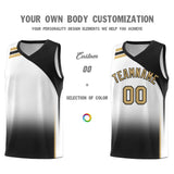 Custom White Black Gradient Fashion Sets Sports Uniform Basketball Jersey