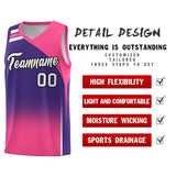 Custom Purple Pink Gradient Fashion Sets Sports Uniform Basketball Jersey