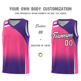 Custom Pink Purple Gradient Fashion Sets Sports Uniform Basketball Jersey