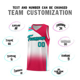 Custom White Red Gradient Fashion Sets Sports Uniform Basketball Jersey
