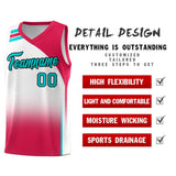 Custom White Red Gradient Fashion Sets Sports Uniform Basketball Jersey