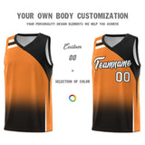 Custom Gold Orange Black Gradient Fashion Sets Sports Uniform Basketball Jersey