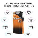 Custom Gold Orange Black Gradient Fashion Sets Sports Uniform Basketball Jersey