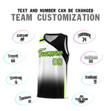 Custom White Black Gradient Fashion Sets Sports Uniform Basketball Jersey