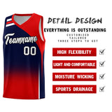 Custom Navy Red Gradient Fashion Sets Sports Uniform Basketball Jersey