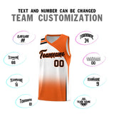 Custom White Orange Gradient Fashion Sets Sports Uniform Basketball Jersey