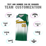 Custom White Kelly Green Gradient Fashion Sets Sports Uniform Basketball Jersey