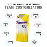 Custom White Gold Gradient Fashion Sets Sports Uniform Basketball Jersey