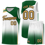 Custom White Teal Gradient Fashion Sets Sports Uniform Basketball Jersey