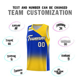Custom Royal Gold Gradient Fashion Sets Sports Uniform Basketball Jersey