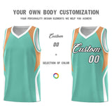 Custom Blue Buckskin Brown and White Color Block Sports Uniform Basketball Jersey