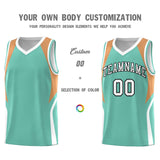 Custom Blue Buckskin Brown and White Color Block Sports Uniform Basketball Jersey