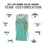 Custom Blue Buckskin Brown and White Color Block Sports Uniform Basketball Jersey