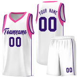 Custom Unique Sleeve Color Block Classic Sets Sports Uniform Basketball Jersey Printed Logo Number