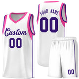Custom Tank Top Sleeve Color Block Classic Sets Sports Uniform Basketball Jersey Text Logo Number