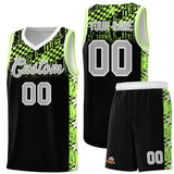 Custom Black Mosaic Stars Pattern Sports Uniform Basketball Jersey
