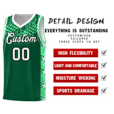 Custom Kelly Green Mosaic Stars Pattern Sports Uniform Basketball Jersey