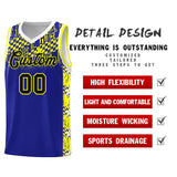 Custom Royal Mosaic Stars Pattern Sports Uniform Basketball Jersey