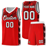 Custom Red Mosaic Stars Pattern Sports Uniform Basketball Jersey