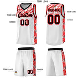 Custom White Mosaic Stars Pattern Sports Uniform Basketball Jersey