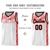 Custom White Mosaic Stars Pattern Sports Uniform Basketball Jersey