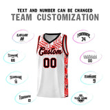 Custom White Mosaic Stars Pattern Sports Uniform Basketball Jersey