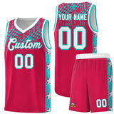 Custom Red Mosaic Stars Pattern Sports Uniform Basketball Jersey