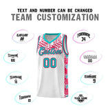 Custom White Mosaic Stars Pattern Sports Uniform Basketball Jersey