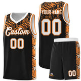 Custom Black Mosaic Stars Pattern Sports Uniform Basketball Jersey