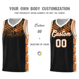Custom Black Mosaic Stars Pattern Sports Uniform Basketball Jersey