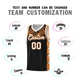 Custom Black Mosaic Stars Pattern Sports Uniform Basketball Jersey
