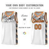 Custom White Mosaic Stars Pattern Sports Uniform Basketball Jersey