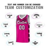 Custom Pink Mosaic Stars Pattern Sports Uniform Basketball Jersey