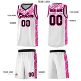 Custom White Mosaic Stars Pattern Sports Uniform Basketball Jersey