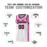 Custom White Mosaic Stars Pattern Sports Uniform Basketball Jersey