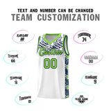 Custom White Mosaic Stars Pattern Sports Uniform Basketball Jersey