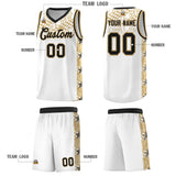 Custom White Mosaic Stars Pattern Sports Uniform Basketball Jersey