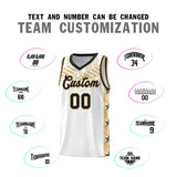 Custom White Mosaic Stars Pattern Sports Uniform Basketball Jersey