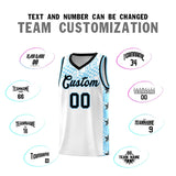 Custom White Mosaic Stars Pattern Sports Uniform Basketball Jersey