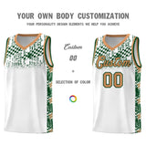 Custom White Mosaic Stars Pattern Sports Uniform Basketball Jersey