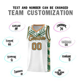 Custom White Mosaic Stars Pattern Sports Uniform Basketball Jersey