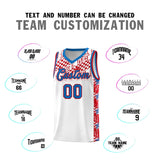 Custom White Mosaic Stars Pattern Sports Uniform Basketball Jersey