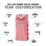 Custom Light Pink Mosaic Stars Pattern Sports Uniform Basketball Jersey