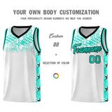 Custom White Mosaic Stars Pattern Sports Uniform Basketball Jersey