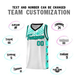 Custom White Mosaic Stars Pattern Sports Uniform Basketball Jersey