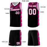 Custom Black Mosaic Stars Pattern Sports Uniform Basketball Jersey