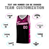 Custom Black Mosaic Stars Pattern Sports Uniform Basketball Jersey