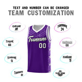 Custom Purple Mosaic Stars Pattern Sports Uniform Basketball Jersey