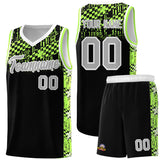 Custom Black Mosaic Stars Pattern Sports Uniform Basketball Jersey