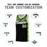 Custom Black Mosaic Stars Pattern Sports Uniform Basketball Jersey
